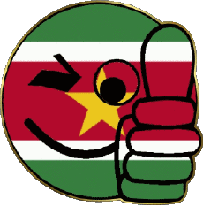 Drapeaux Amériques Suriname Smiley - OK 