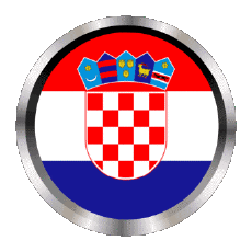 Bandiere Europa Croazia Rotondo - Anelli 