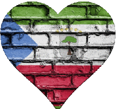 Fahnen Afrika Äquatorialguinea Herz 