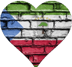 Flags Africa Equatorial Guinea Heart 