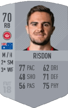 Multimedia Videospiele F I F A - Karten Spieler Australien Josh Risdon 