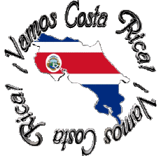 Mensajes Español Vamos Costa Rica Bandera 