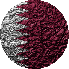 Drapeaux Asie Qatar Rond 