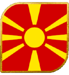 Bandiere Europa Macedonia Quadrato 