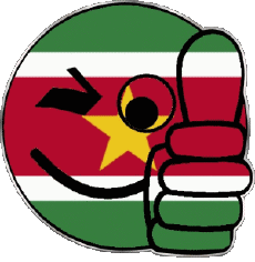 Fahnen Amerika Suriname Smiley - OK 