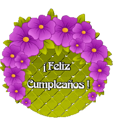 Messages Espagnol Feliz Cumpleaños Floral 019 