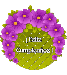 Messages Spanish Feliz Cumpleaños Floral Transparent Background 019 