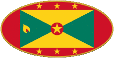 Fahnen Amerika Grenada-Inseln Oval 01 