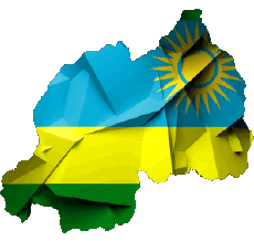 Drapeaux Afrique Rwanda Carte 