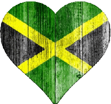 Flags America Jamaica Heart 