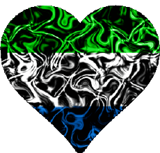 Flags Africa Sierra Leone Heart 