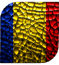 Flags Europe Romania Square 