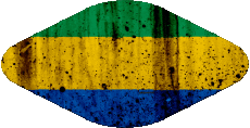 Drapeaux Afrique Gabon Ovale 02 