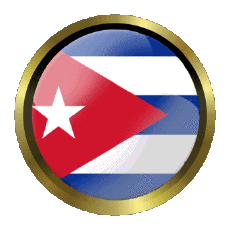 Drapeaux Amériques Cuba Rond - Anneaux 