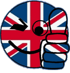 Drapeaux Europe Royaume Uni Smiley - OK 