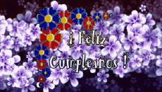 Messages Espagnol Feliz Cumpleaños Floral Fond Animé 001 