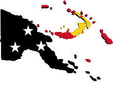 Banderas Oceanía Papúa Nueva Guinea Mapa 