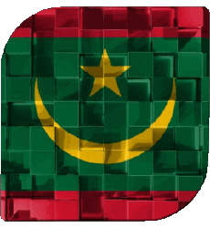 Flags Africa Mauritania Square 