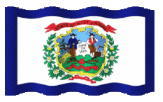 Drapeaux Amériques U.S.A - Etats Virginie-Occidentale Ondulation 