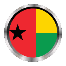 Fahnen Afrika Guinea Bissau Rund - Ringe 