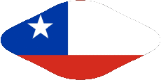 Drapeaux Amériques Chili Ovale 