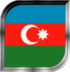Drapeaux Asie Azerbaïdjan Carré 