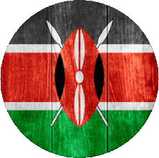 Fahnen Afrika Kenia Runde 