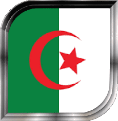 Bandiere Africa Algeria Quadrato 