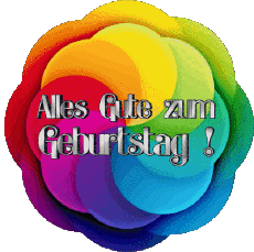 Messages Allemand Alles Gute zum Geburtstag Zusammenfassung - geometrisch Fond Transparent 006 