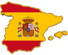 Drapeaux Europe Espagne Carte 