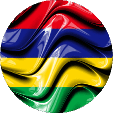 Drapeaux Afrique Maurice Rond 