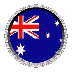 Fahnen Ozeanien Australien Rund - Ringe 