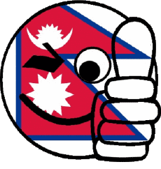 Fahnen Asien Nepal Smiley - OK 