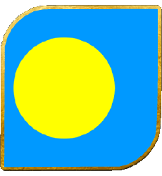 Drapeaux Océanie Palaos Carré 