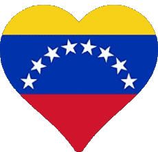 Banderas América Venezuela Corazón 