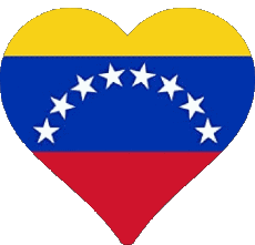 Fahnen Amerika Venezuela Herz 