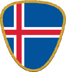 Banderas Europa Islandia Forma 