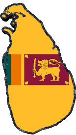 Banderas Asia Sri Lanka Mapa 