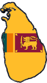 Drapeaux Asie Sri Lanka Carte 