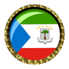 Fahnen Afrika Äquatorialguinea Rund - Ringe 