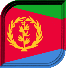 Bandiere Africa l'Eritrea Quadrato 