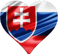 Fahnen Europa Slowakei Herz 
