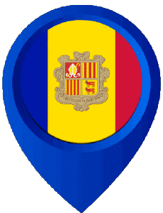 Banderas Europa Andorra Marcador de ubicación 