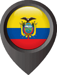 Flags America Ecuador Location Pin 