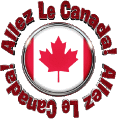 Mensajes Francés Allez Le Canada Carte - Drapeau 