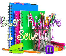 Nachrichten Italienisch Buon Rientro a Scuola Transparenter Hintergrund 004 