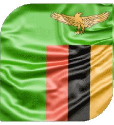 Bandiere Africa Zambia Quadrato 
