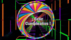 Nachrichten Spanisch Feliz Cumpleaños Abstracto - Geométrico Animierter Hintergrund 001 