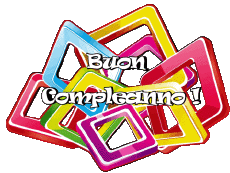 Messages Italien Buon Compleanno Astratto - Geometrico Fond Transparent 017 
