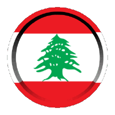Bandiere Asia Libano Rotondo - Anelli 